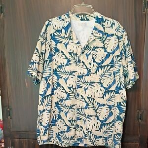 Columbia Performance Fishing Gear short-sleeve Tropical Button-Down Shirt - Blue